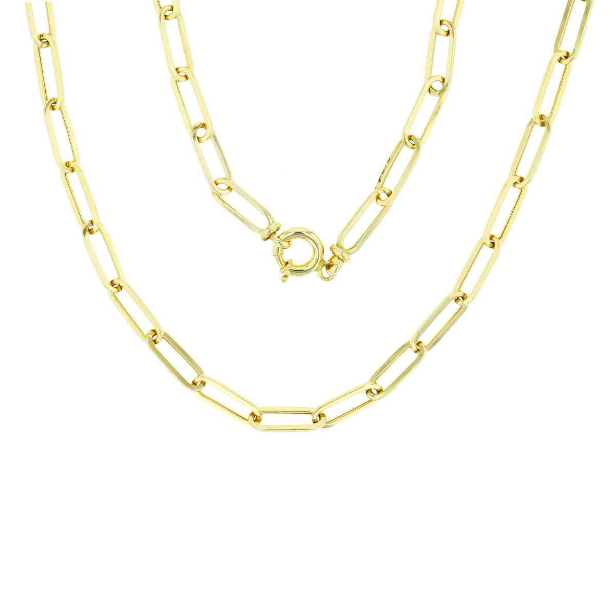 14K Yellow Gold Paperclip 20" Chain Necklace