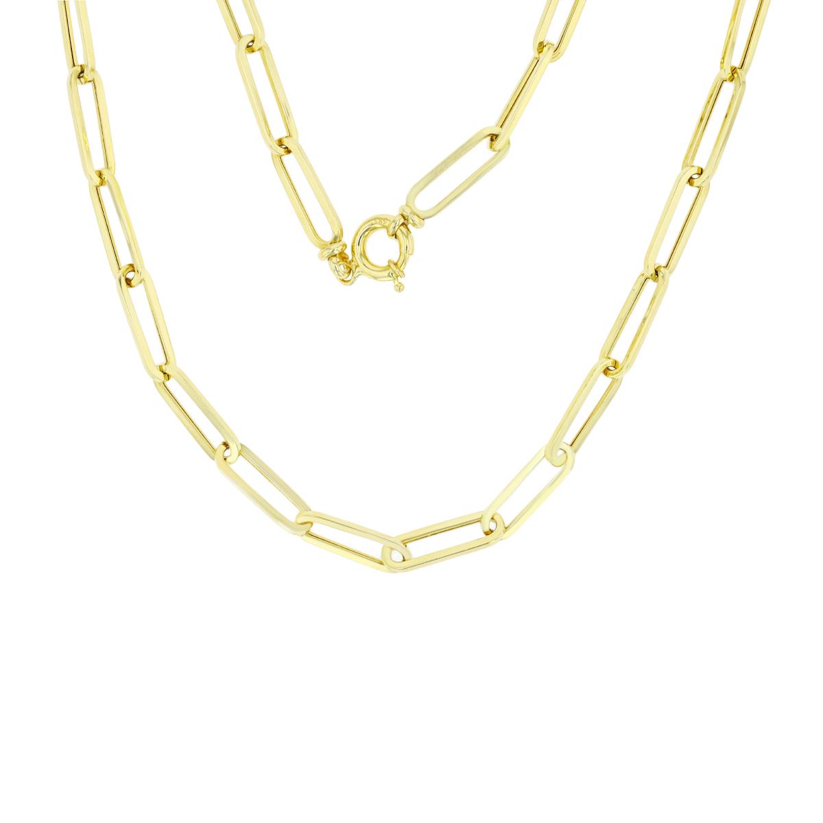 14K Yellow Gold Paperclip 17" Chain Necklace