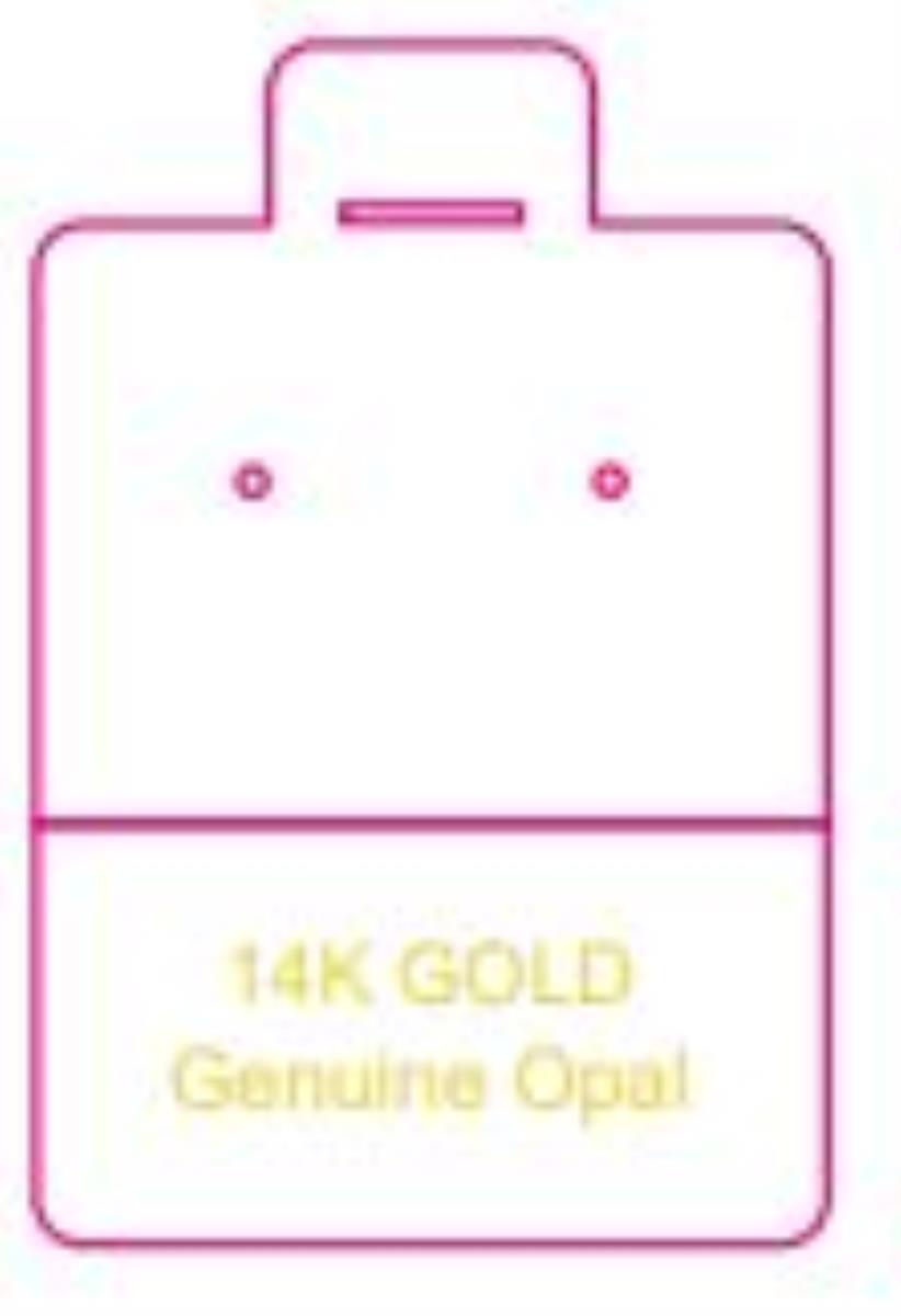 14K Genuine Opal 44x29mm Puff Pad