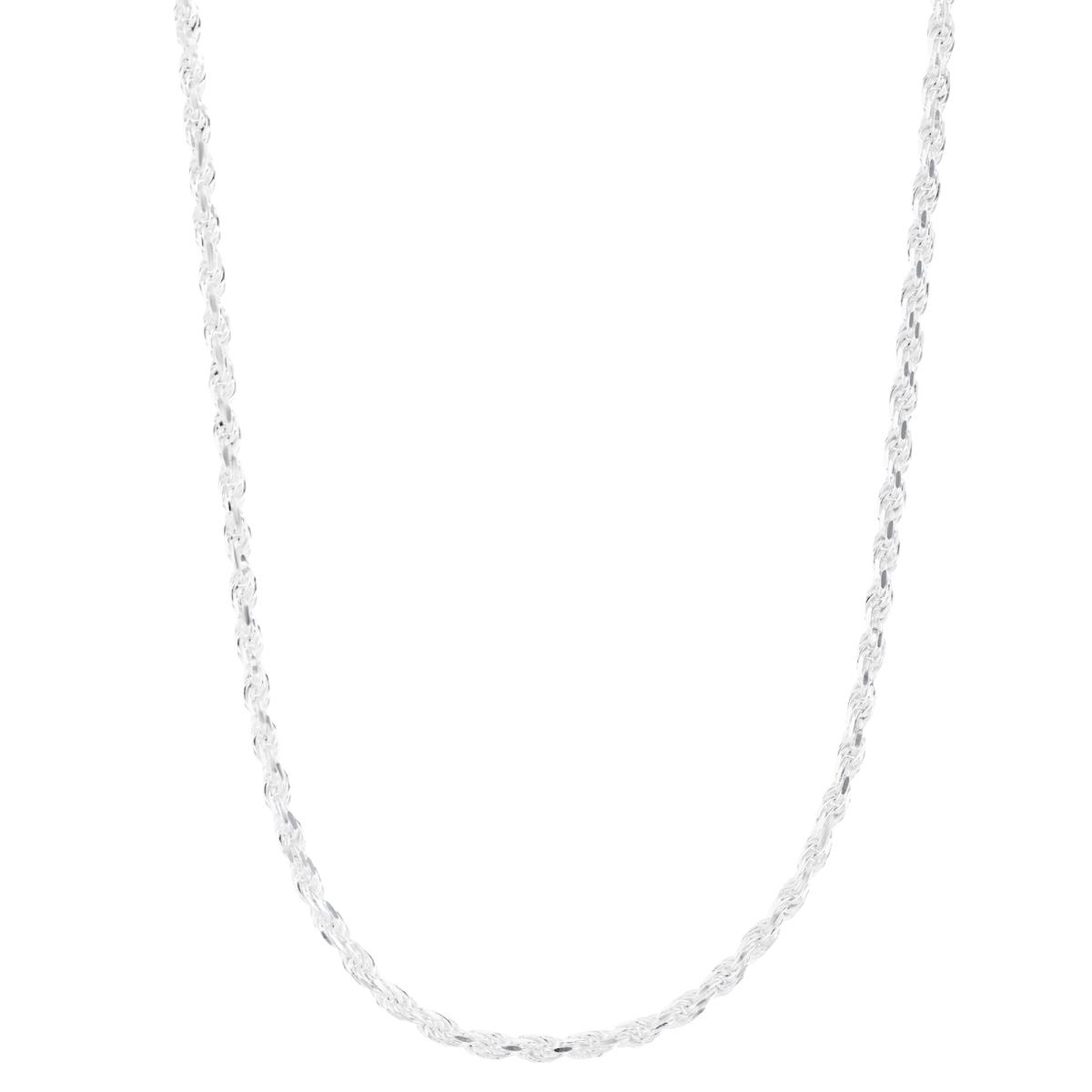 Sterling Silver Ecoated 2.75mm 060 DC Rope 20" Chain