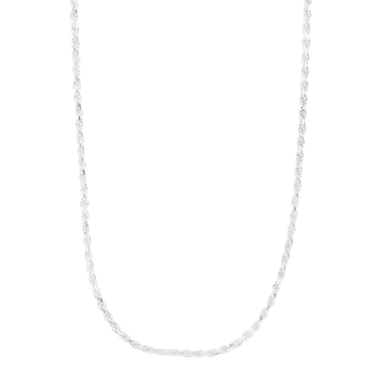 Sterling Silver Ecoated 5.80mm 080 DC Rope 20" Chain