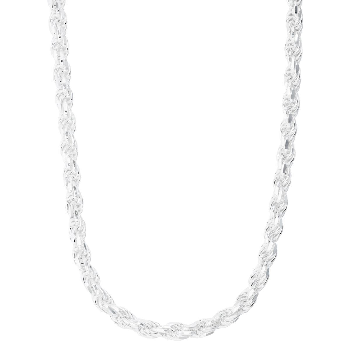 Sterling Silver Ecoated 5.80mm 120 DC Rope 20" Chain