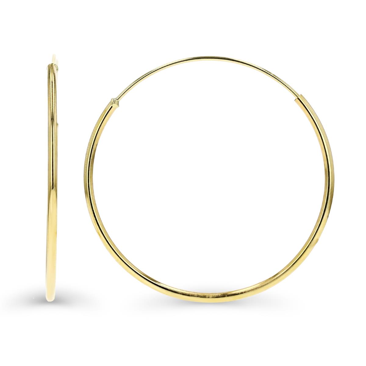 14K Yellow Gold 45x1.70mm Polished Endless Hoop Earring