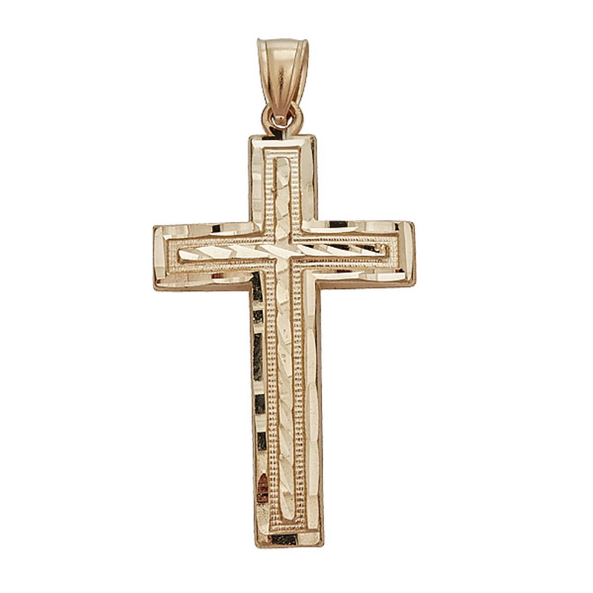 10K Gold Yellow DC Cross Pendant