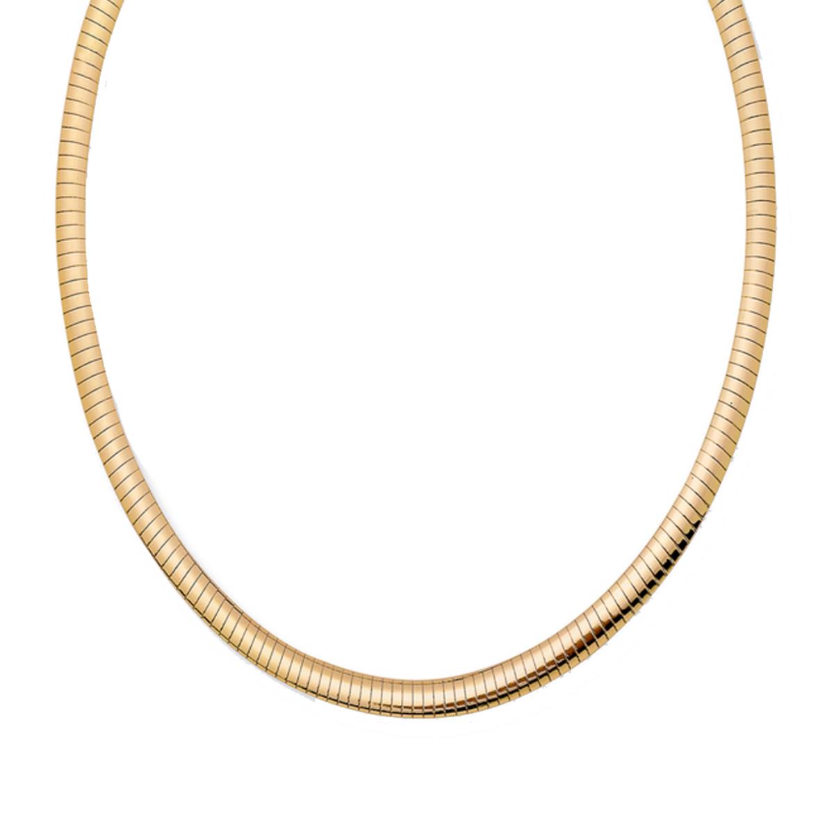 10k Yellow Gold 4mm Omega Chain 