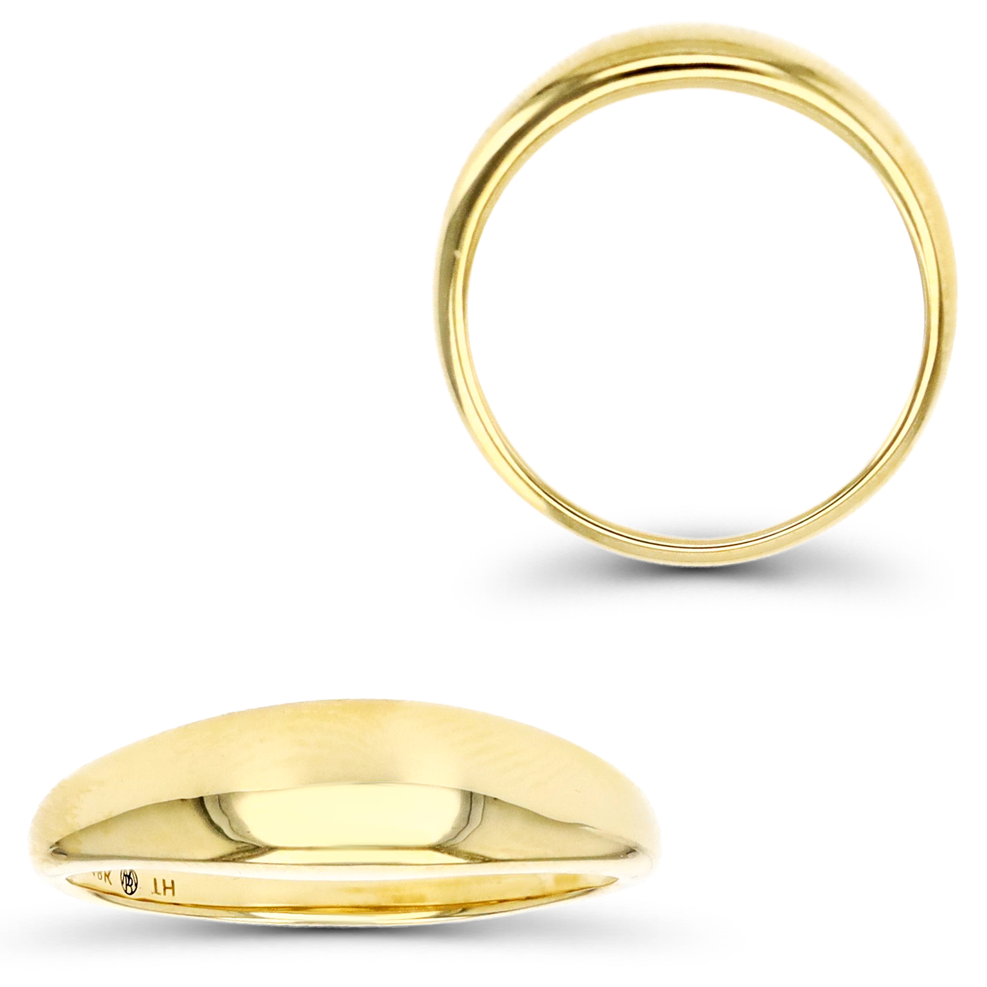 14K Yellow Gold High Polished Band  Ring