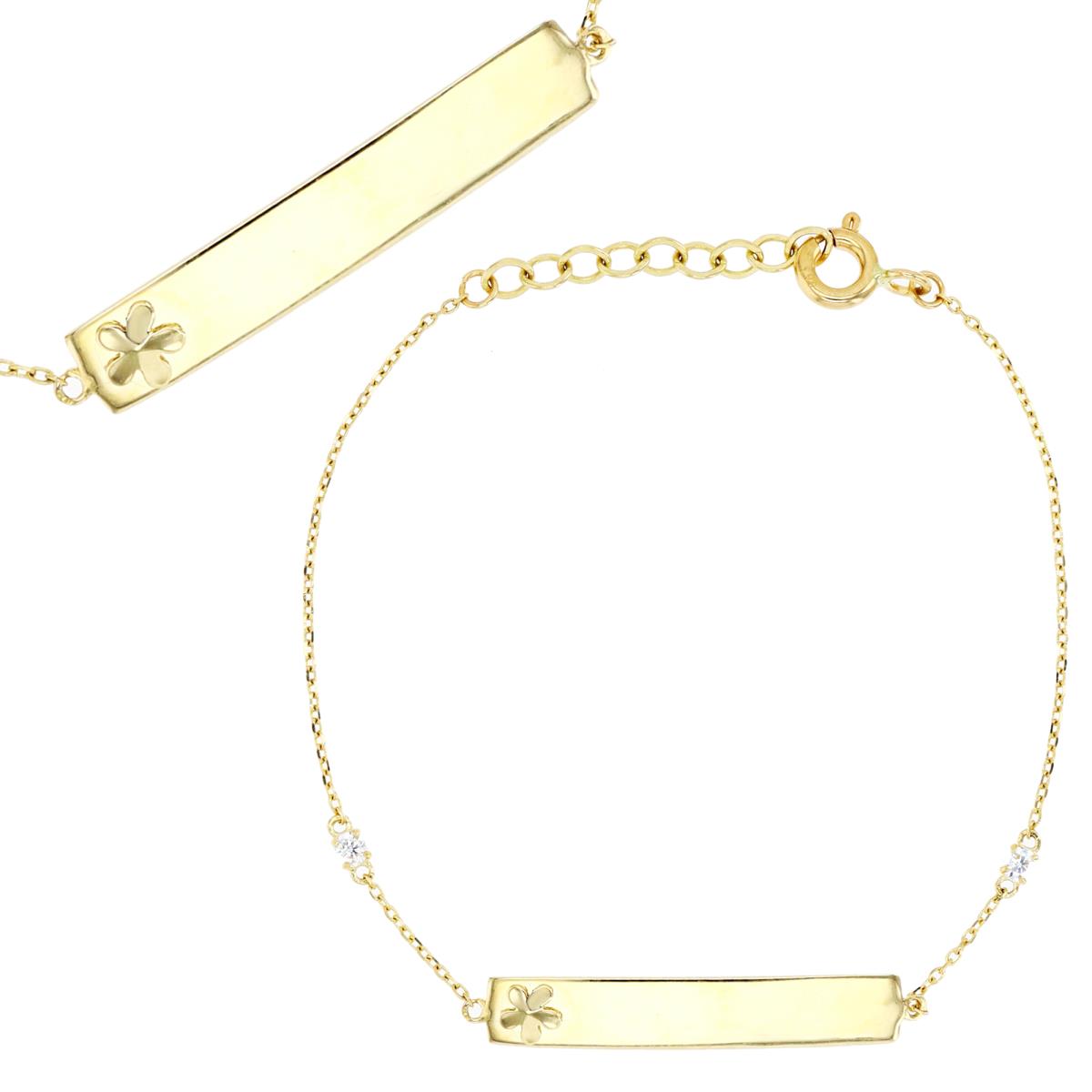 14K Yellow Gold Baby ID 5"+1" Bracelet