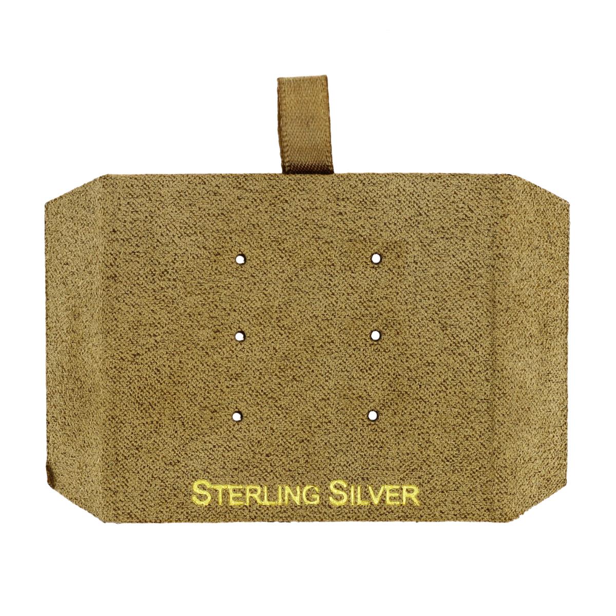 Mushroom Sterling Silver, Gold Foil 3 Stud Insert (Box B06-159/Mush/M)