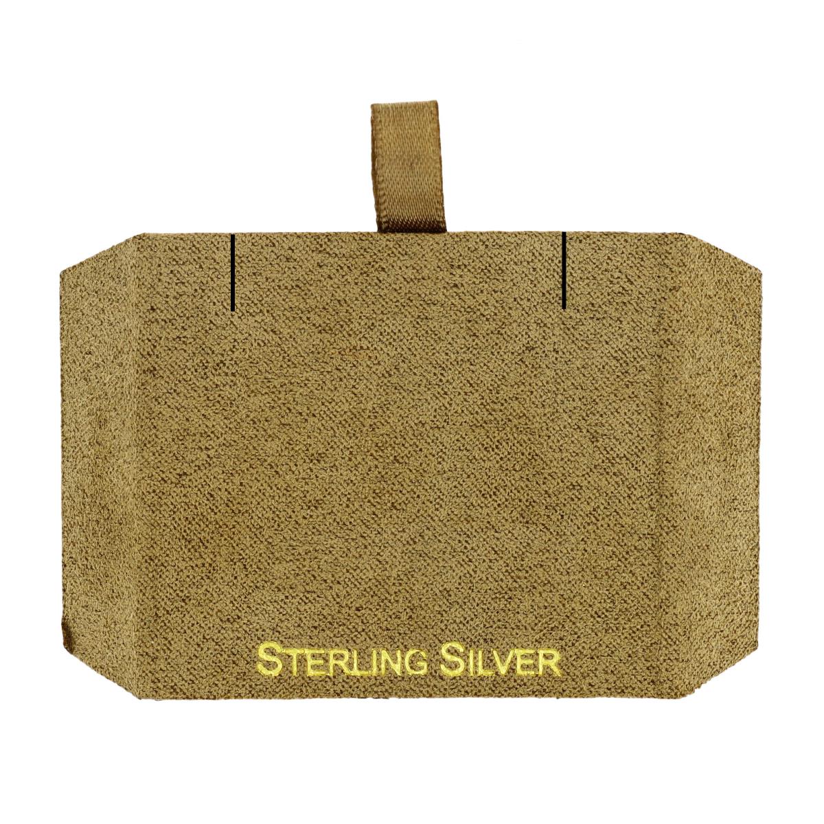 Mushroom Sterling Silver, Gold Foil Necklace Insert (Box B06-159/Mush/M)