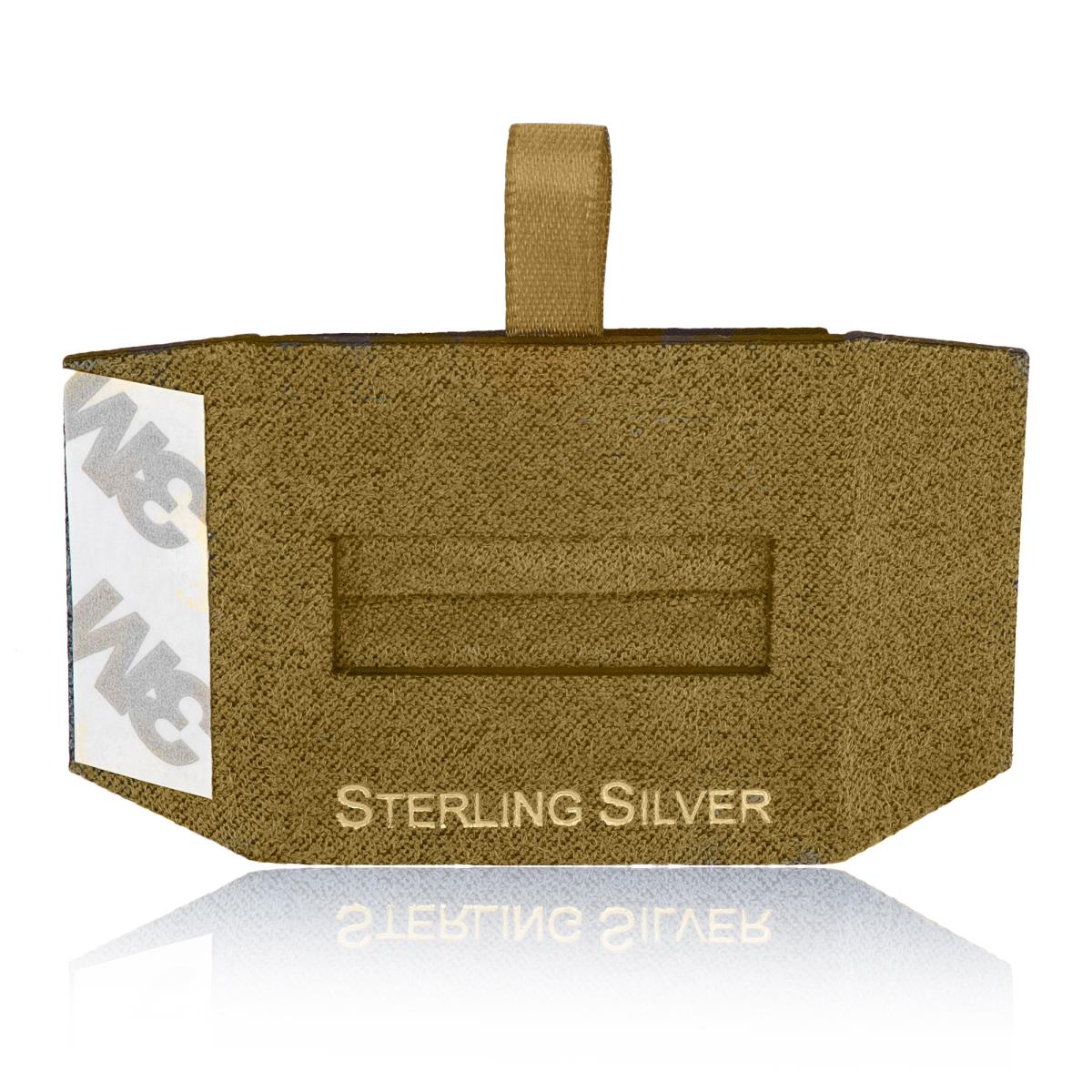 Mushroom Sterling Silver, Gold Foil Ring Insert (Box B06-159/Mush/M)