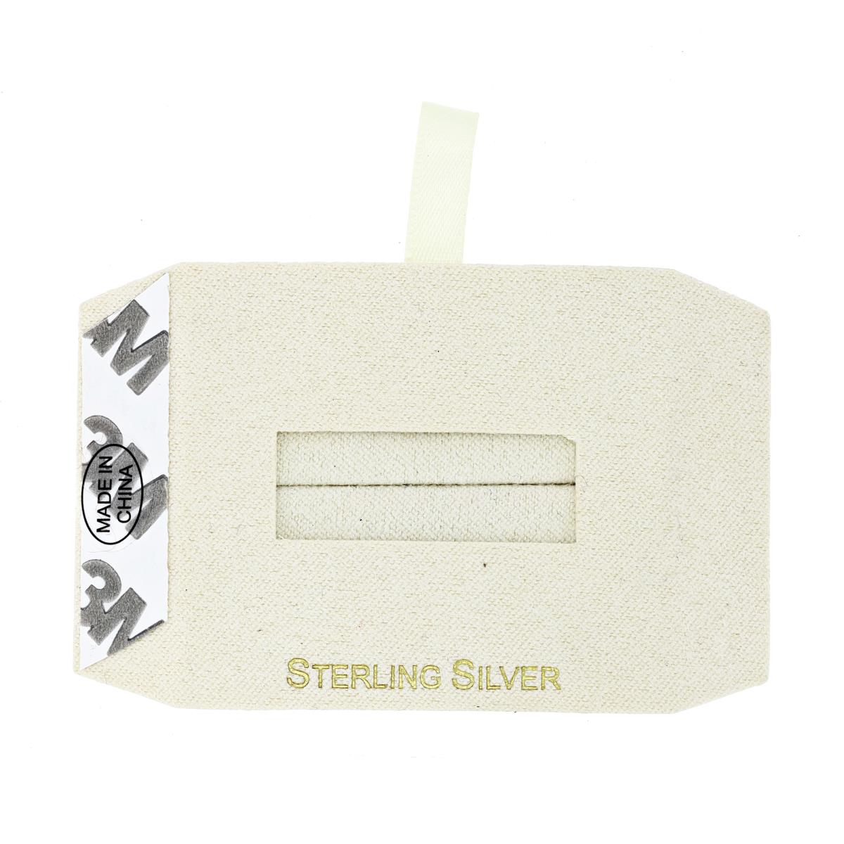 Ivory Sterling Silver, Gold Foil Ring Insert (Box B06-159/Ivory/M)