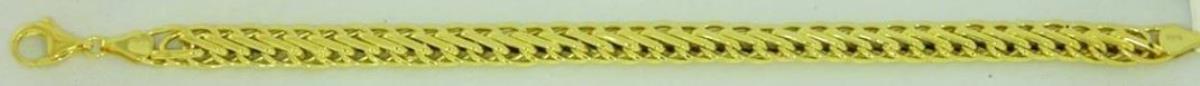 10K Yellow Gold Polished Super Hollow 8.00mm 7.50" Round Wheat Bracelet