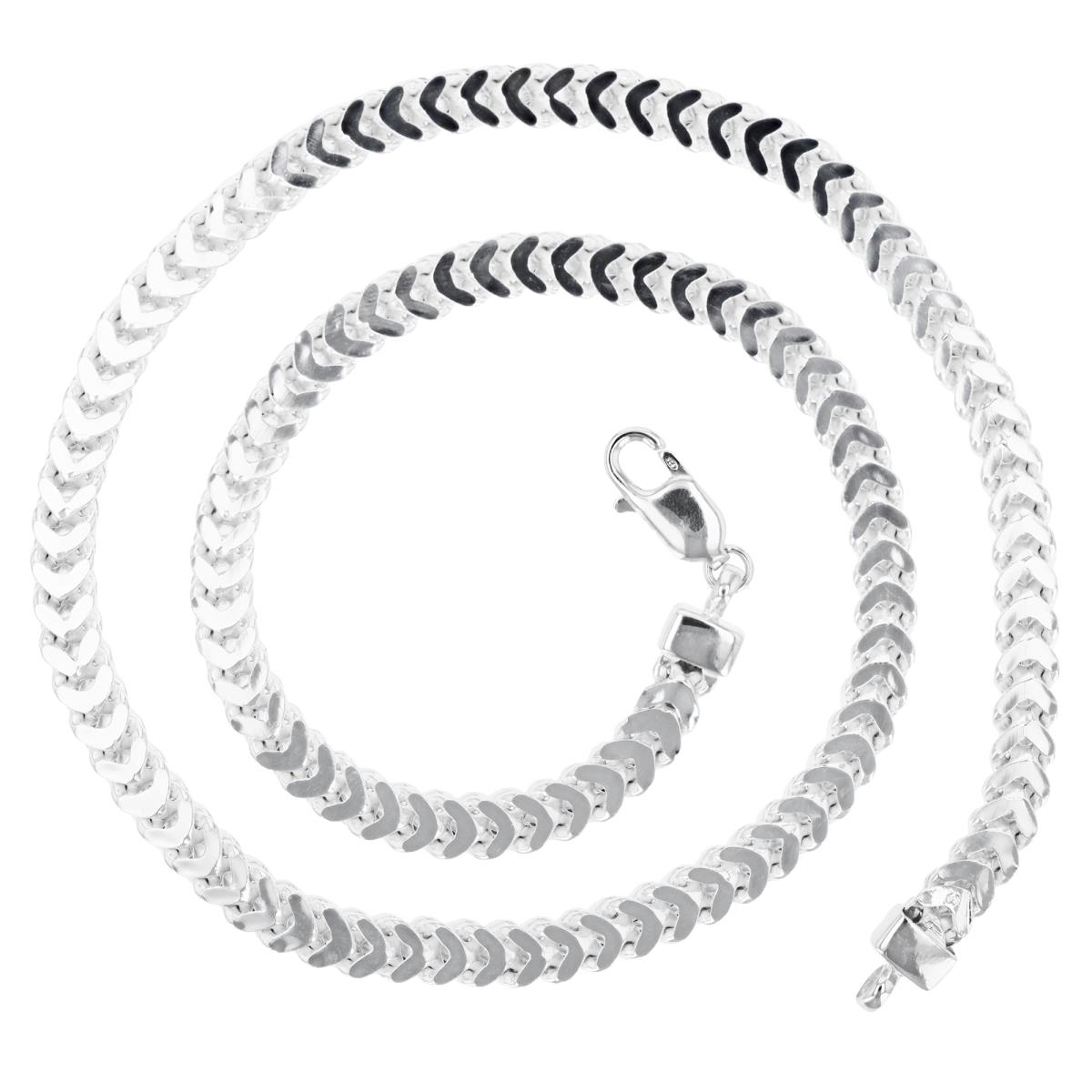 Sterling Silver Rhodium Men's  Franco 20'' Basic Chain Necklace