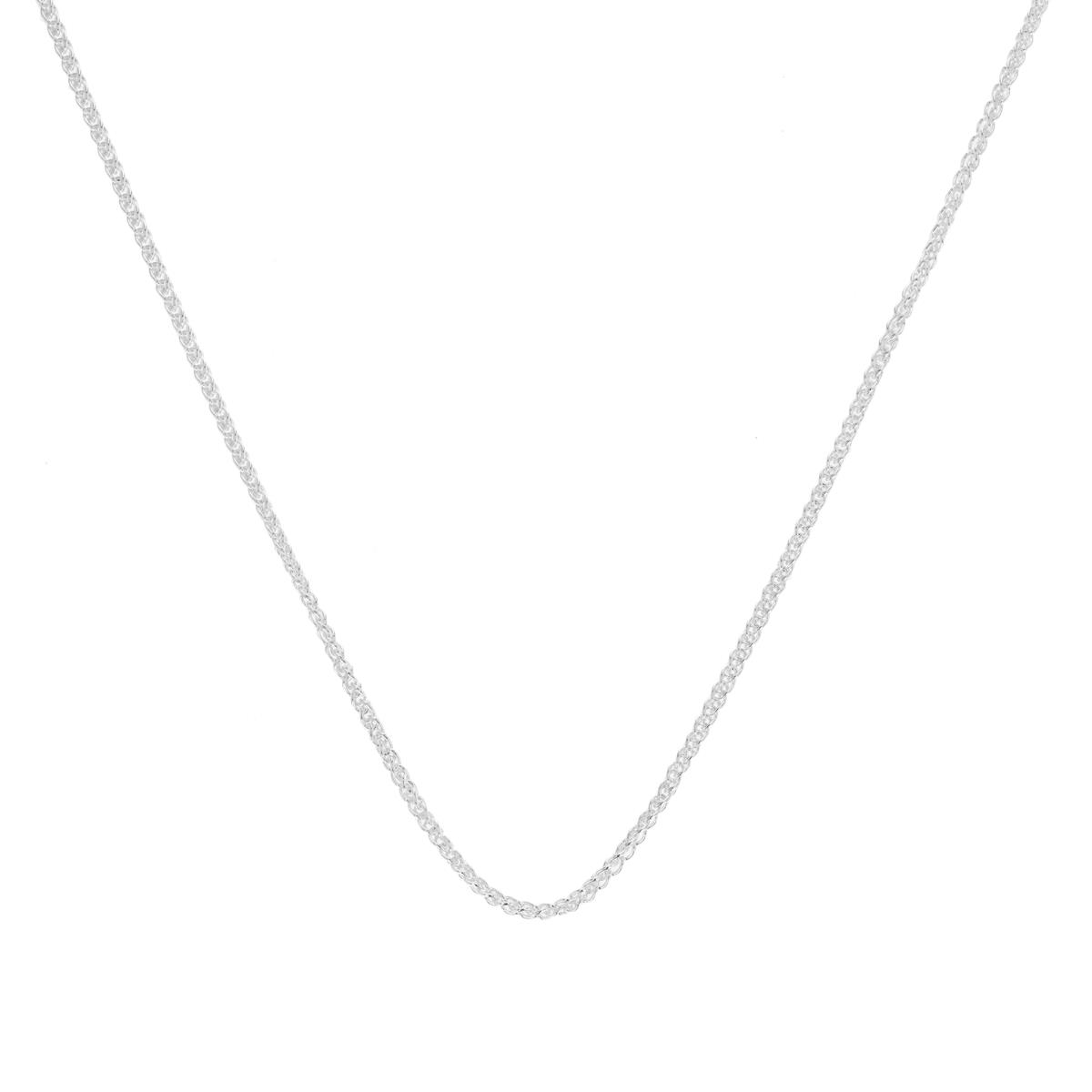 Sterling Silver Rhodium Spiga 18'' Chain Necklace