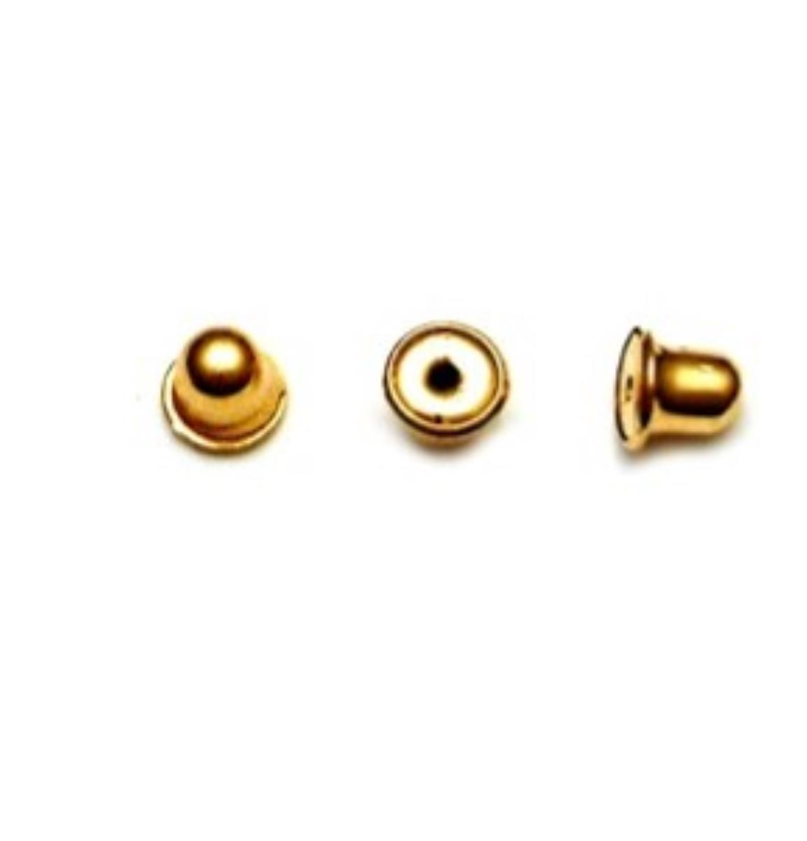 14K Gold Yellow Screw Back Finding (Pair)
