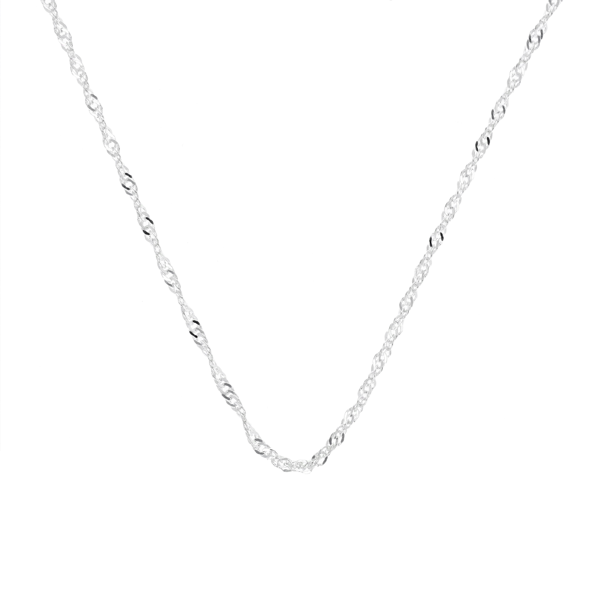 Sterling Silver Anti Tarnish Singapore 18''  Chain Necklace