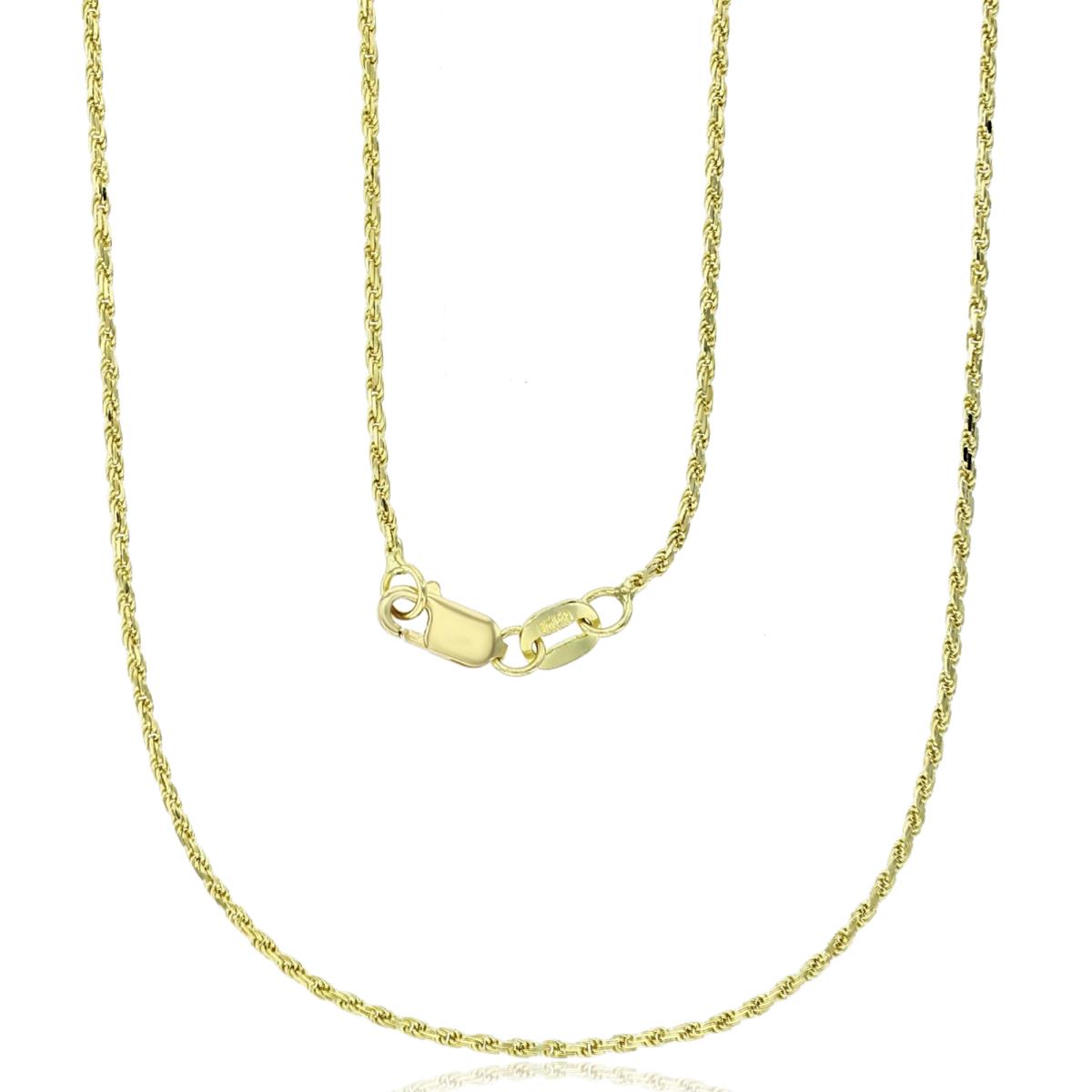 14K Yellow Gold 1.50mm 012 16" Hollow Rope Chain