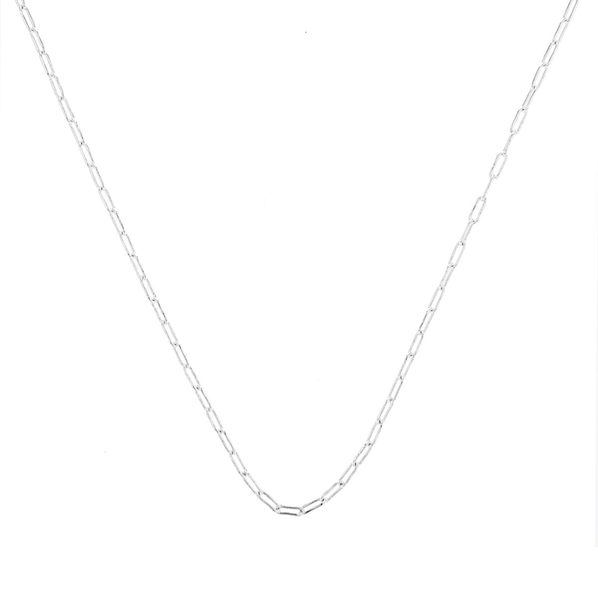 Sterling Silver Anti-Tarnish 4.5X1.8MM Paperclip 18'' Chain