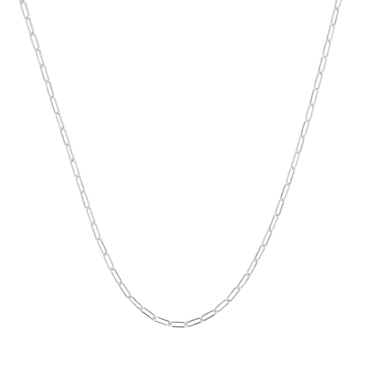 Sterling Silver Anti-Tarnish 5X2MM Paperclip 18'' Chain Necklace