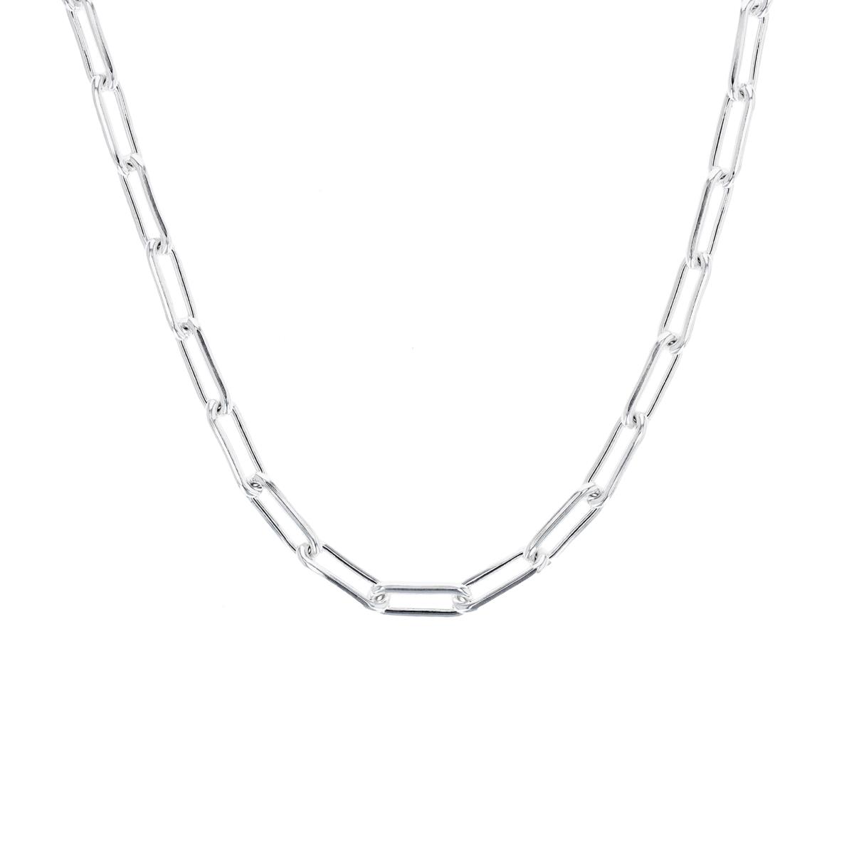 Sterling Silver Anti-Tarnish 13X5MM Paperclip 18'' Chain Necklace