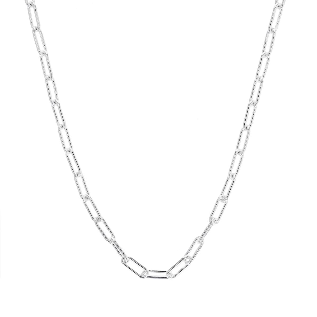 Sterling Silver Anti-Tarnish 8.5X3MM Paperclip 18'' Chain Necklace