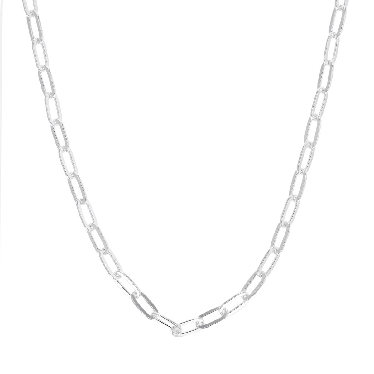 Sterling Silver Anti-Tarnish 8.5X4MM Paperclip 18'' Chain Necklace