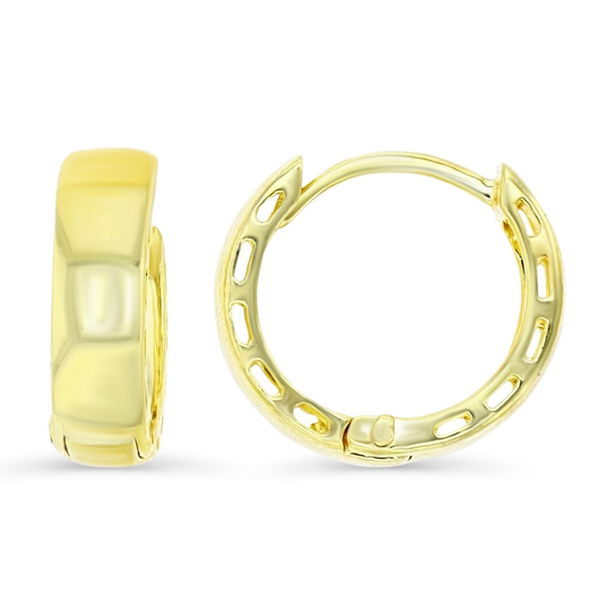 14K Gold Yellow 11X3.5MM Polished Huggie Earring