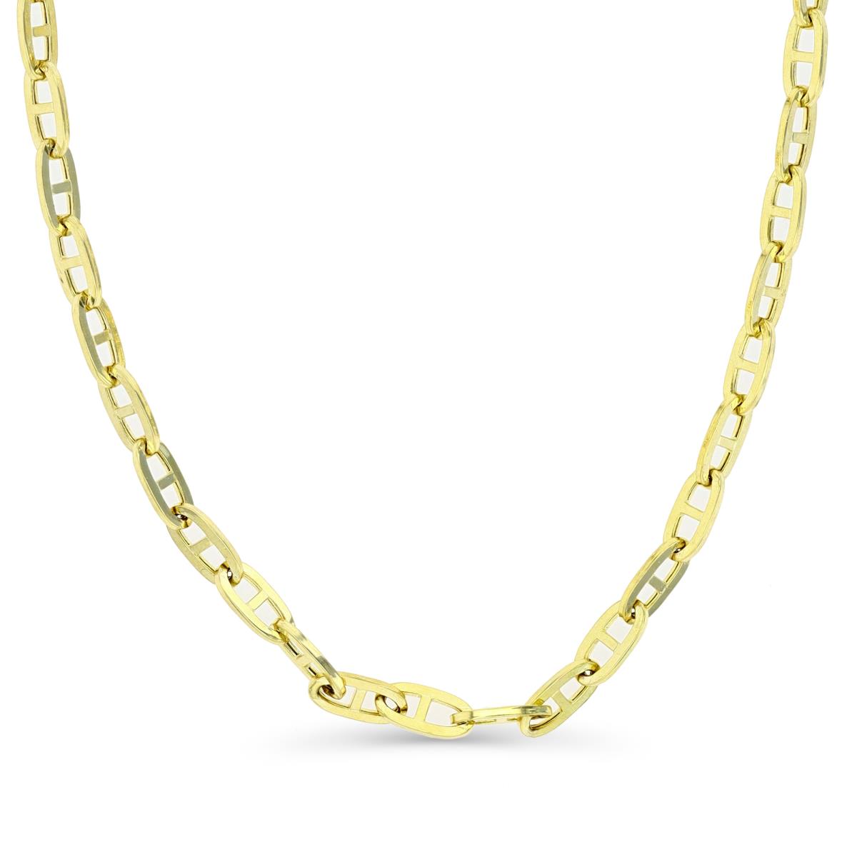 14K Gold Yellow 4MM Mariner Paperclip 18" Chain