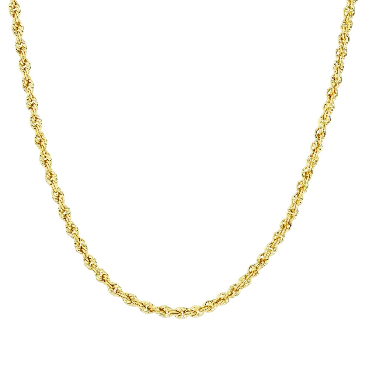 14K Gold Yellow 2.8MM Radiant Rope 18" Chain