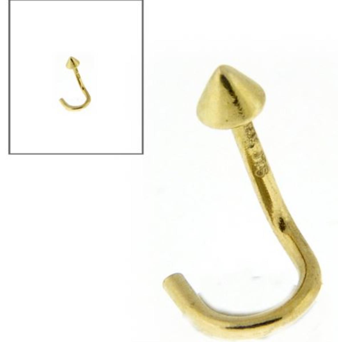 14K Yellow Gold Polished Arrow Nose Pin