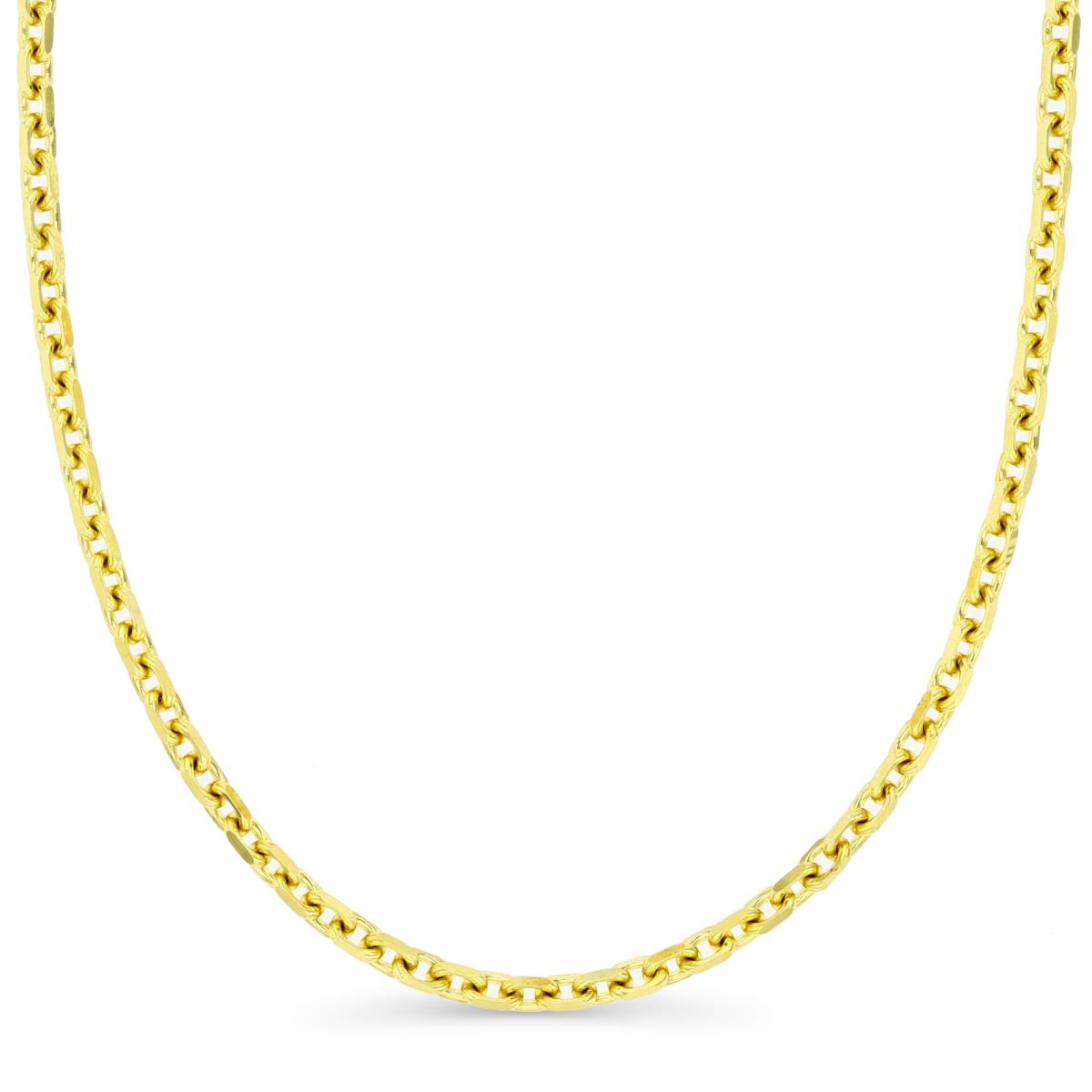 14K Gold Yellow 2.5MM Cable DC 18" Chain