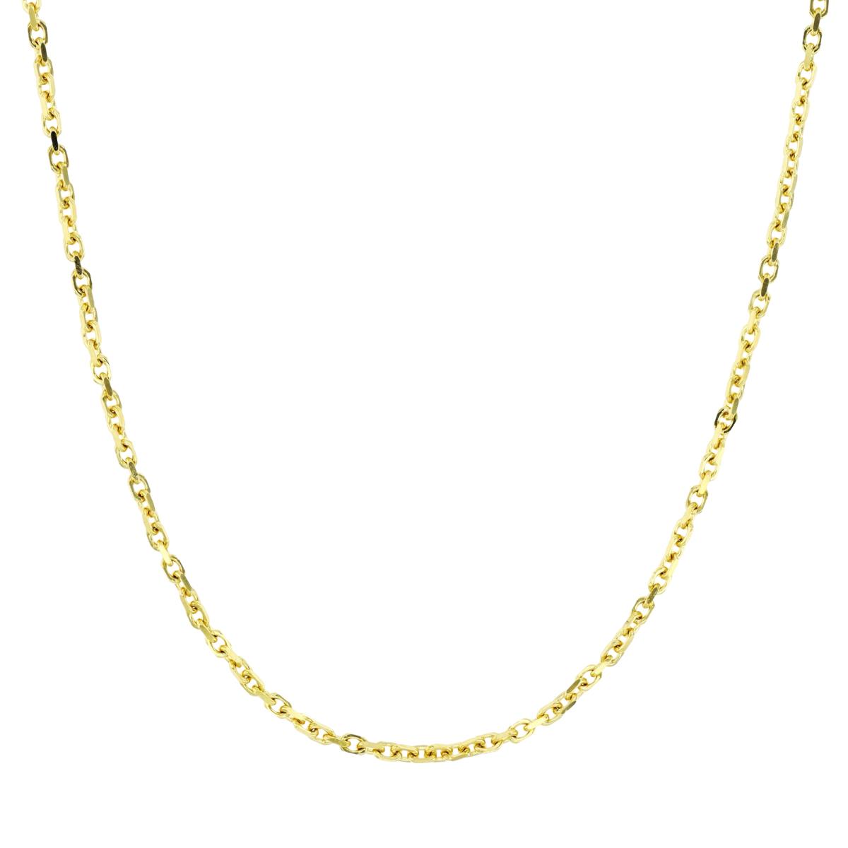 14K Gold Yellow 1.8MM Cable DC 18" Chain