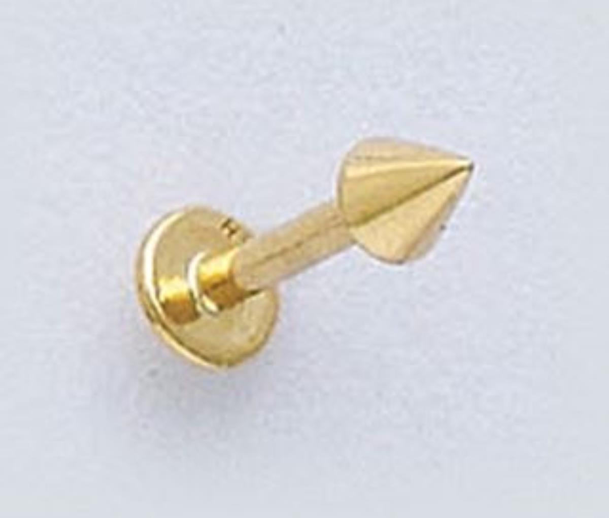 14K Yellow Gold Polished Arrow 14G Chin Labret