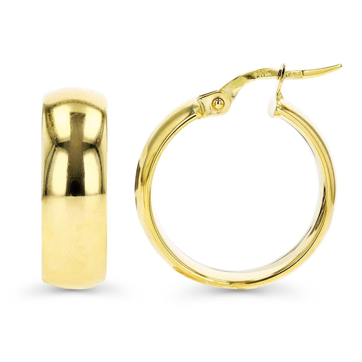 14K Gold Yellow 20MM Polished Hoop Earring