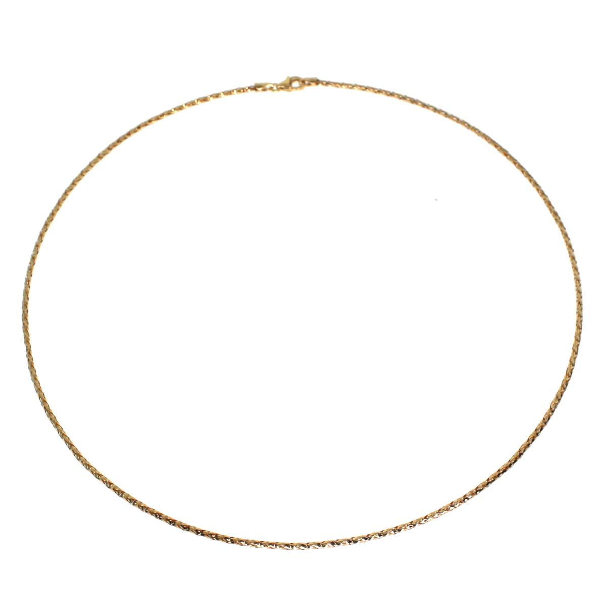 14K Yellow Gold Diamond Cut 1.50mm 18" Omegair Necklace