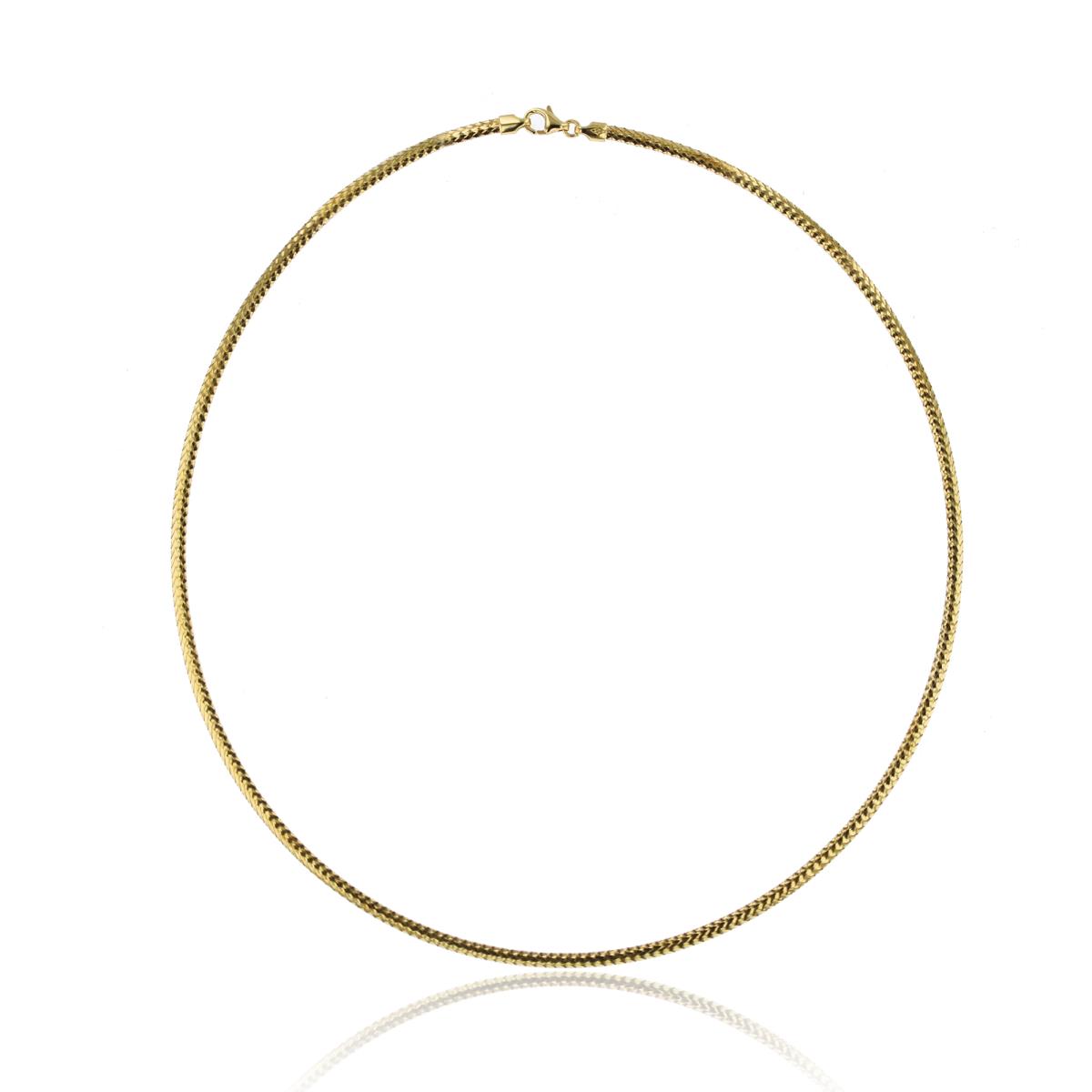 14K Yellow Gold 3.00mm 18" Reversible Omegair Necklace