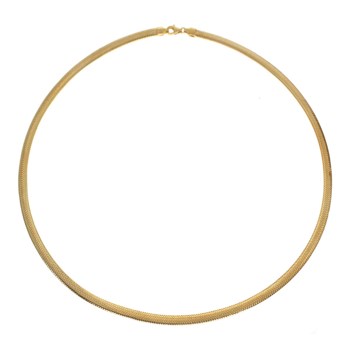 14K Yellow Gold 4.00mm 18" Reversible Omegair Necklace