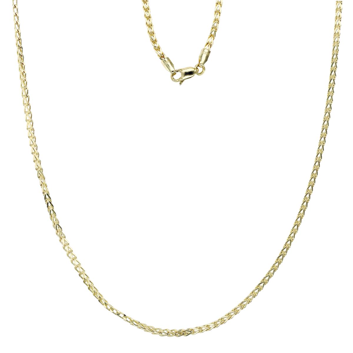 14K Gold Yellow 1.5MM 24'' Franco Square Chain