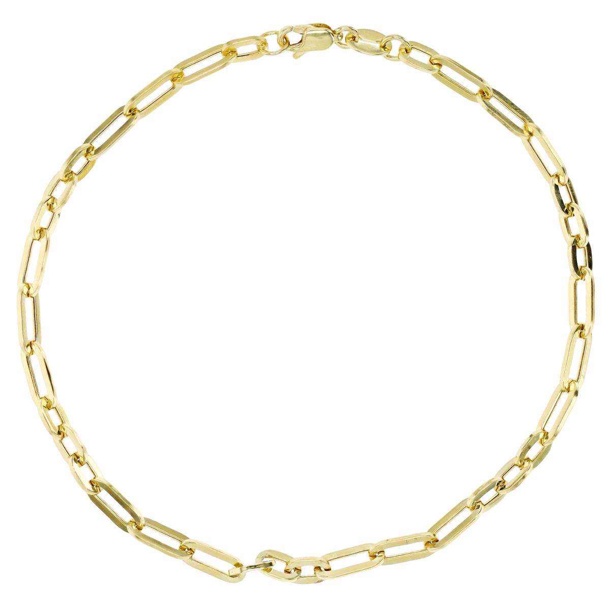 14K Gold Yellow 3MM Polished Figaro Paperclip 7'' Chain