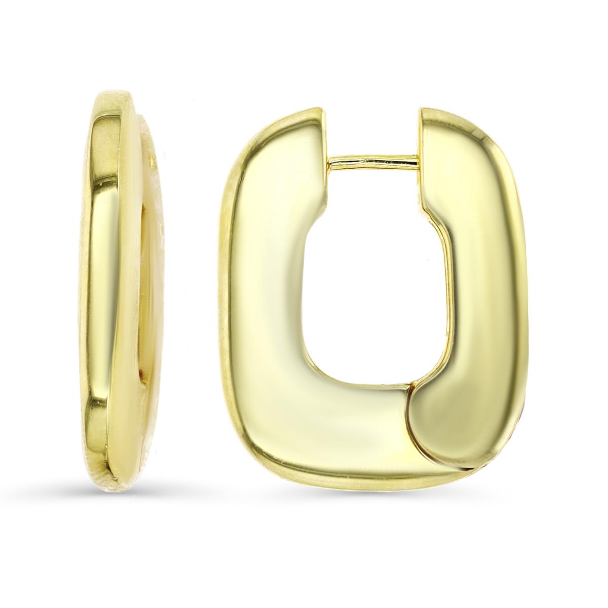 Sterling Silver Yellow 1M 25X4MM Polished 'U' Hoop Earring