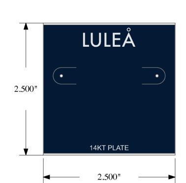 Lulea 14KT PLATE Stud/Huggie Earring Card