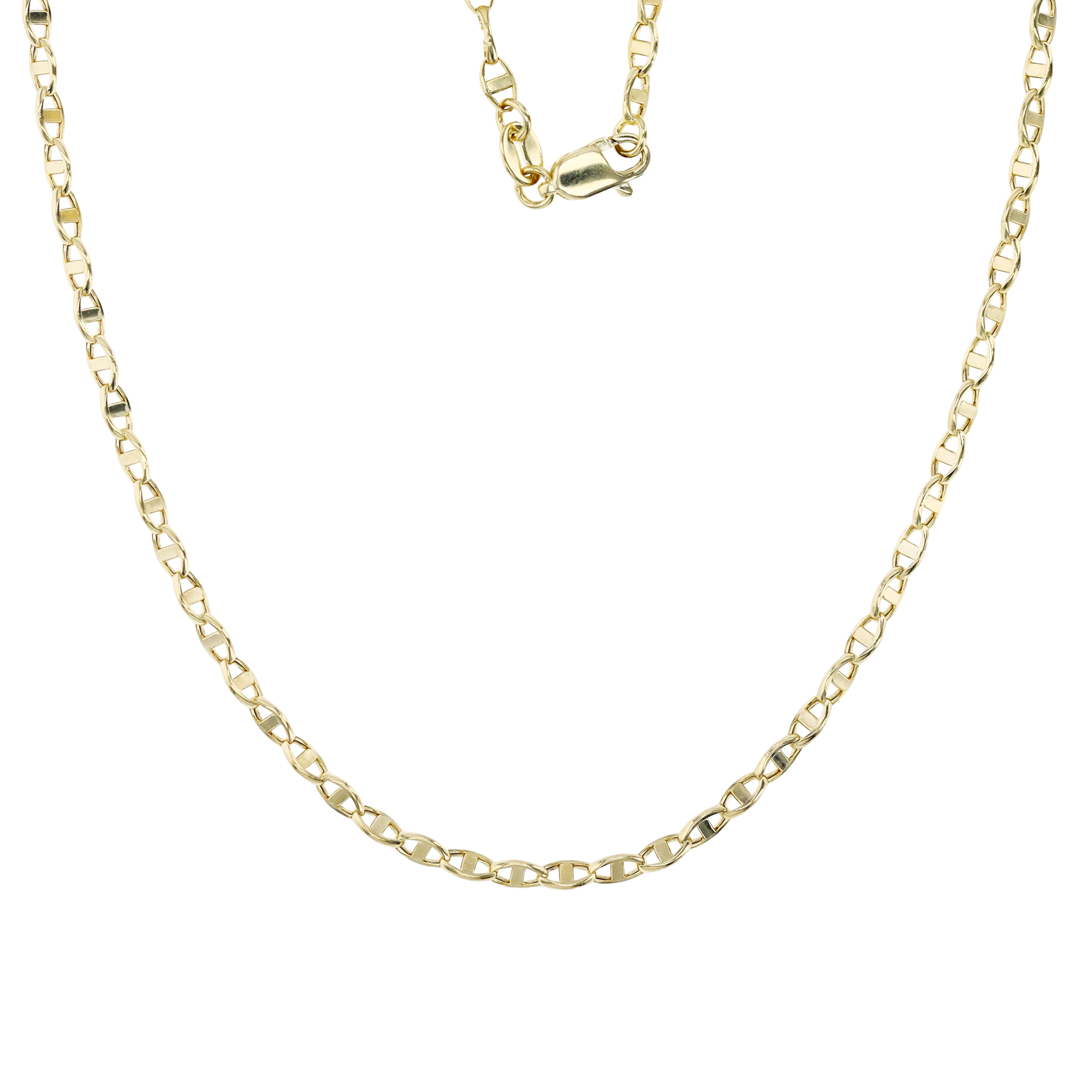 14K Yellow Gold 2.75MM Anchor 24" Chain