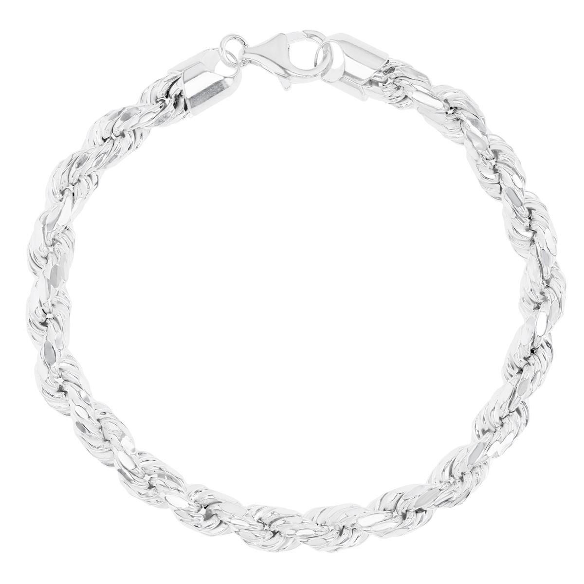 Sterling Silver Anti-Tarnish 6MM Hollow Rope 7.5" Basic Chain