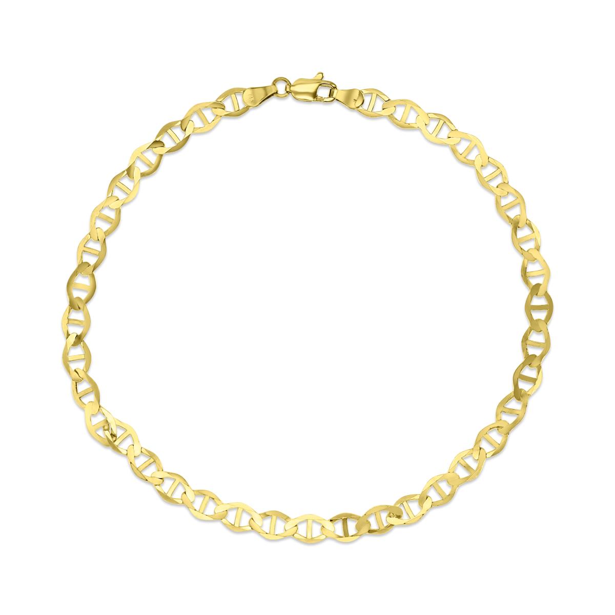 14K Gold Yellow Flat  Mariner 8.25'' Basic Chain