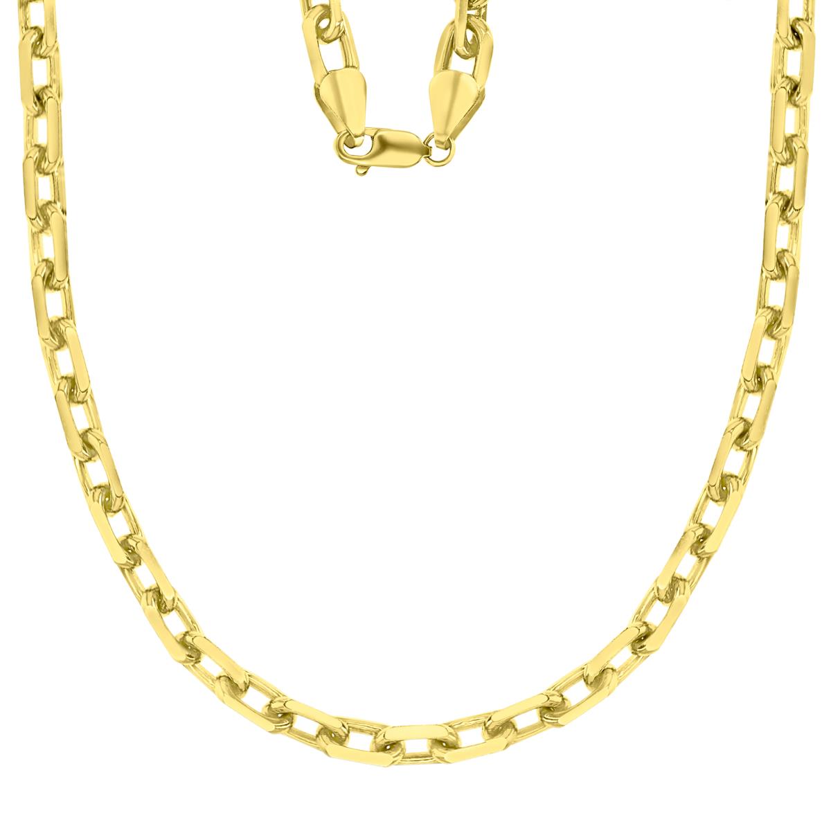 14K Gold Yellow 6.3MM Polished Solid Triangle Anchor 18'' Basic Chain