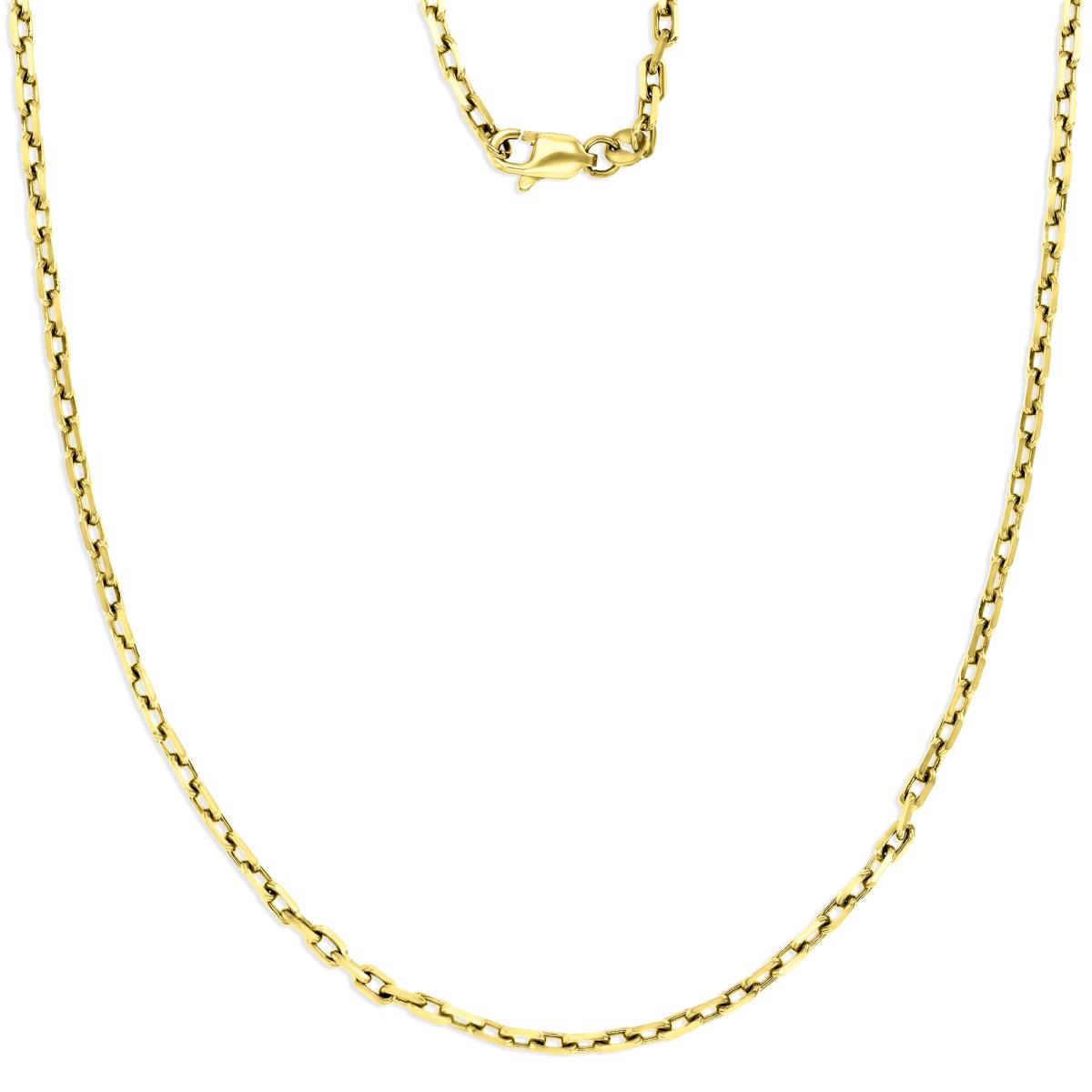 14K Gold Yellow 2.5MM Polished Anchoro 18'' Basic Chain