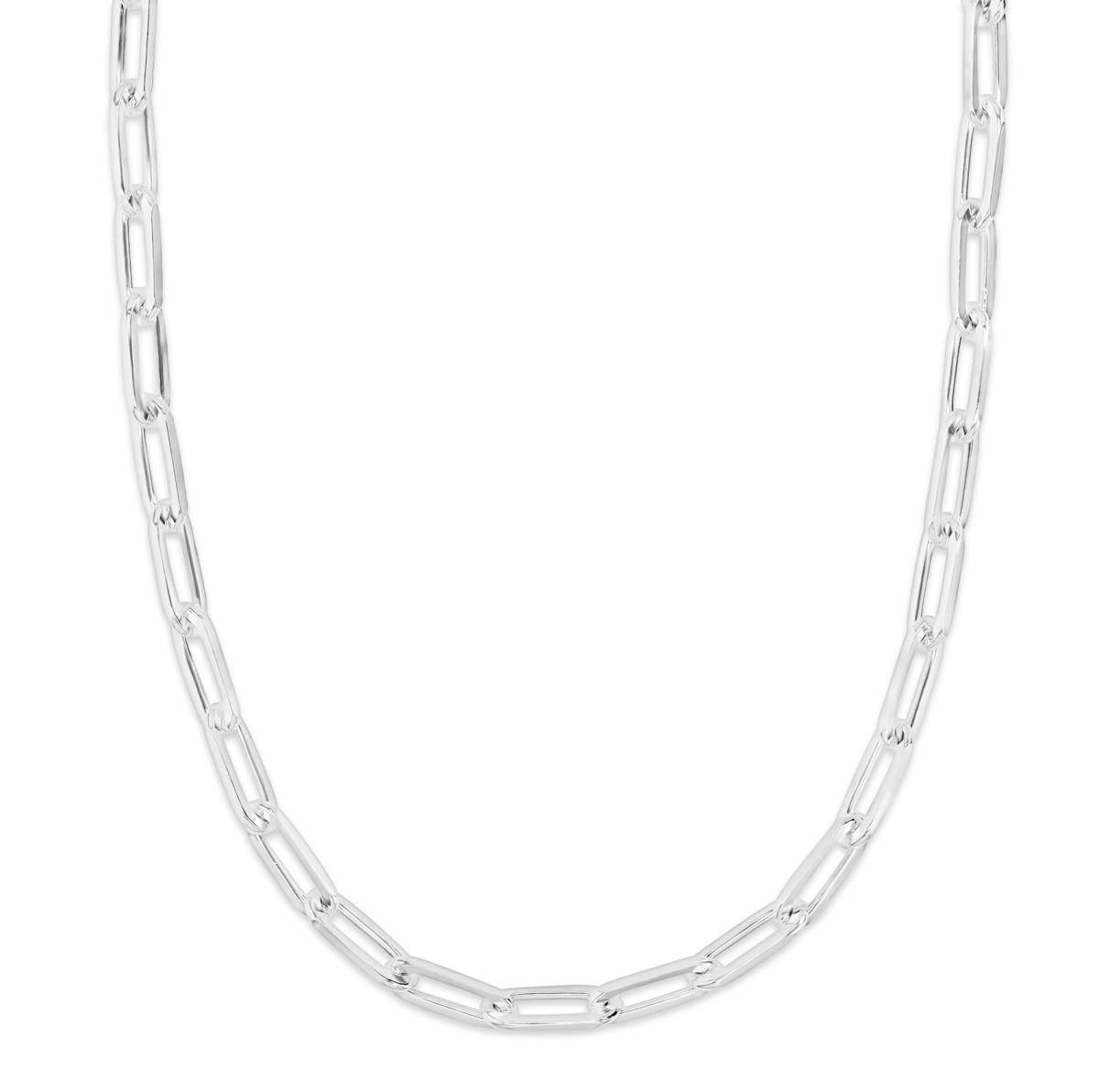 Sterling Silver Rhodium 3.8MM Polished 20'' Link Chain