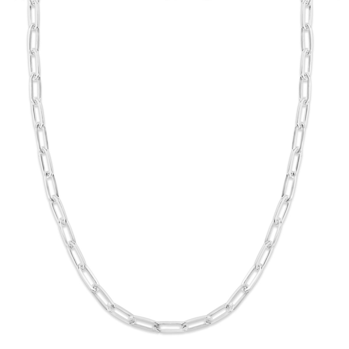 Sterling Silver Anti-Tarnish 2.4MM Polished Link 20'' Basic Chain