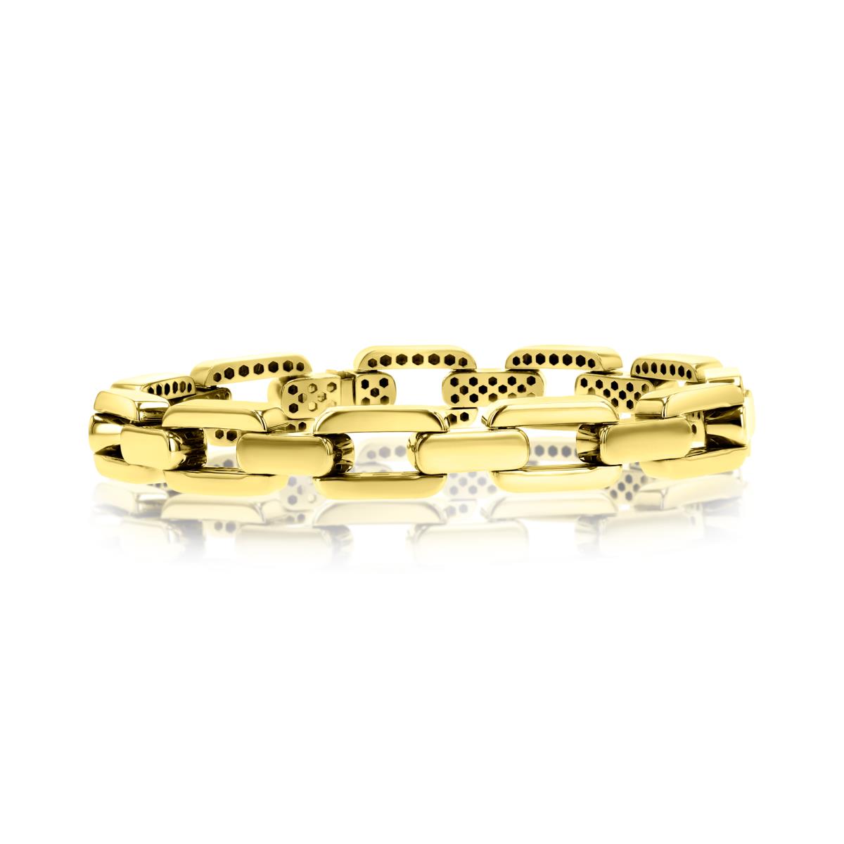 14K Gold Yellow 10MM Polished Thick Link 8.5''  Bracelet