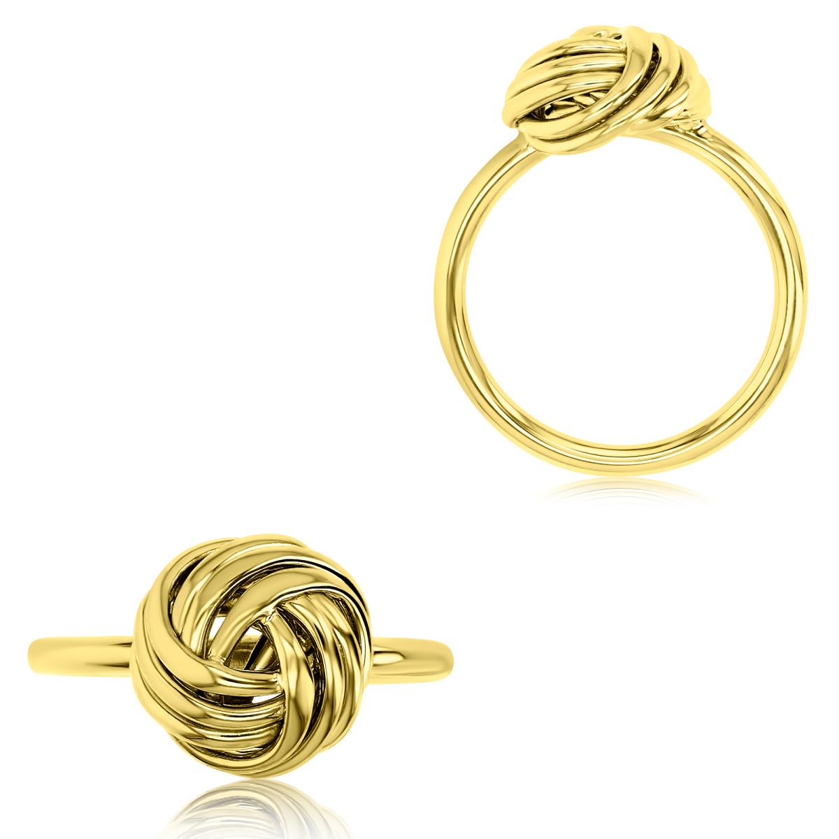 14K Yellow Gold 11mm Polished Love Knot Ring